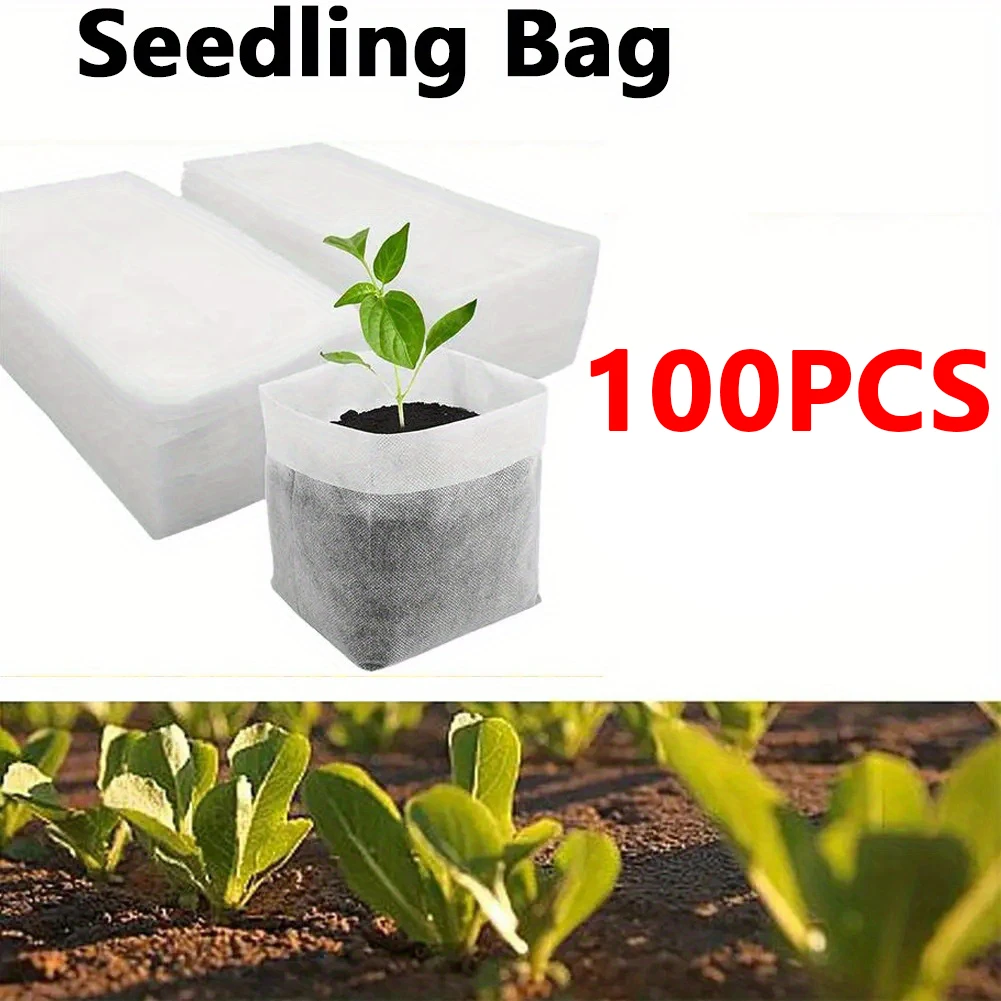 Seed Starter Tray - 100pcs 생분해 성 씨앗 보육 가방,
