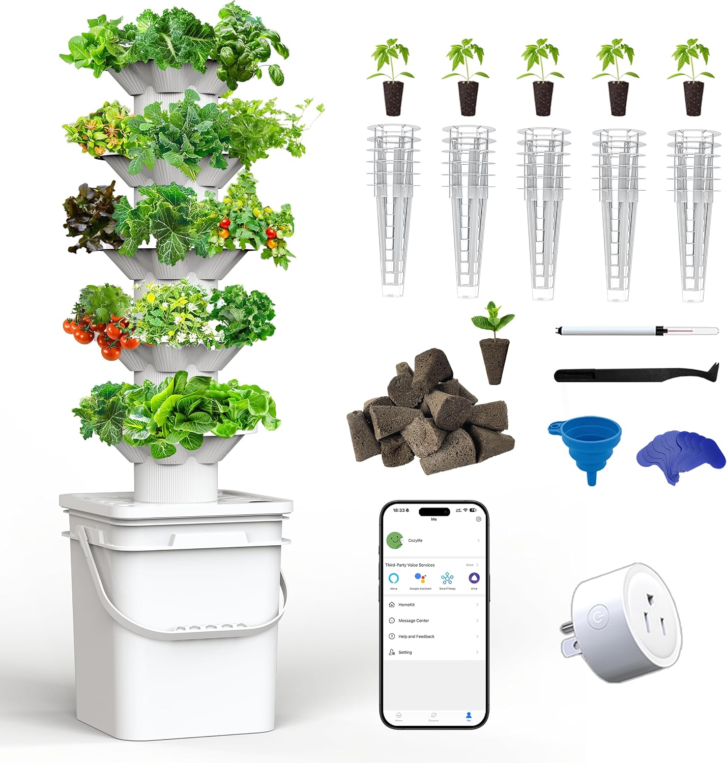 Hydroponic Kit - 수경재배 시스템 키트 5층 수경 타워