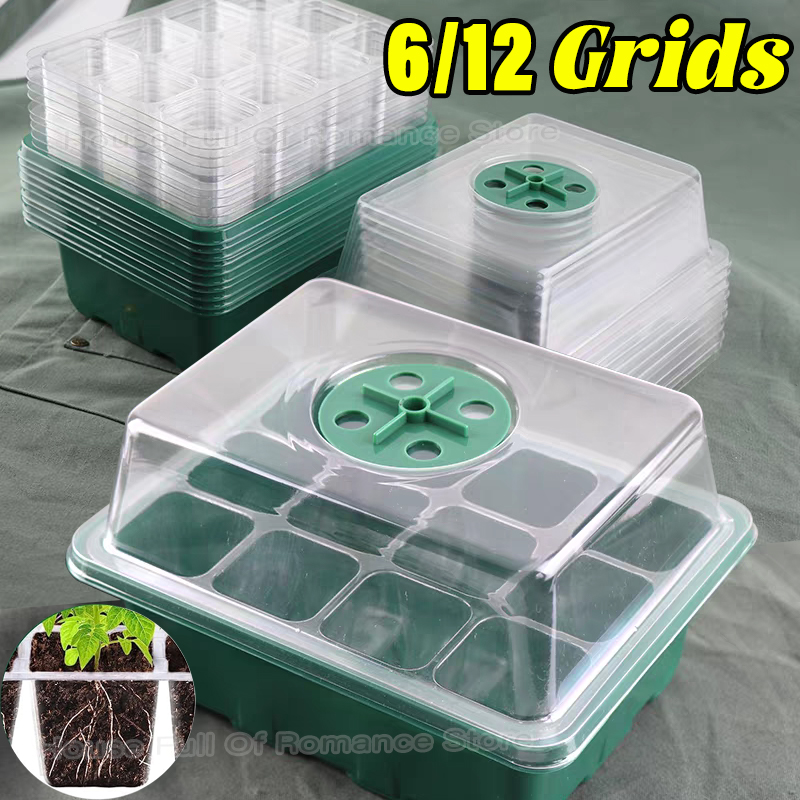 Seed Starter Tray - 조절 가능한 습도 돔과 베이스가 있는