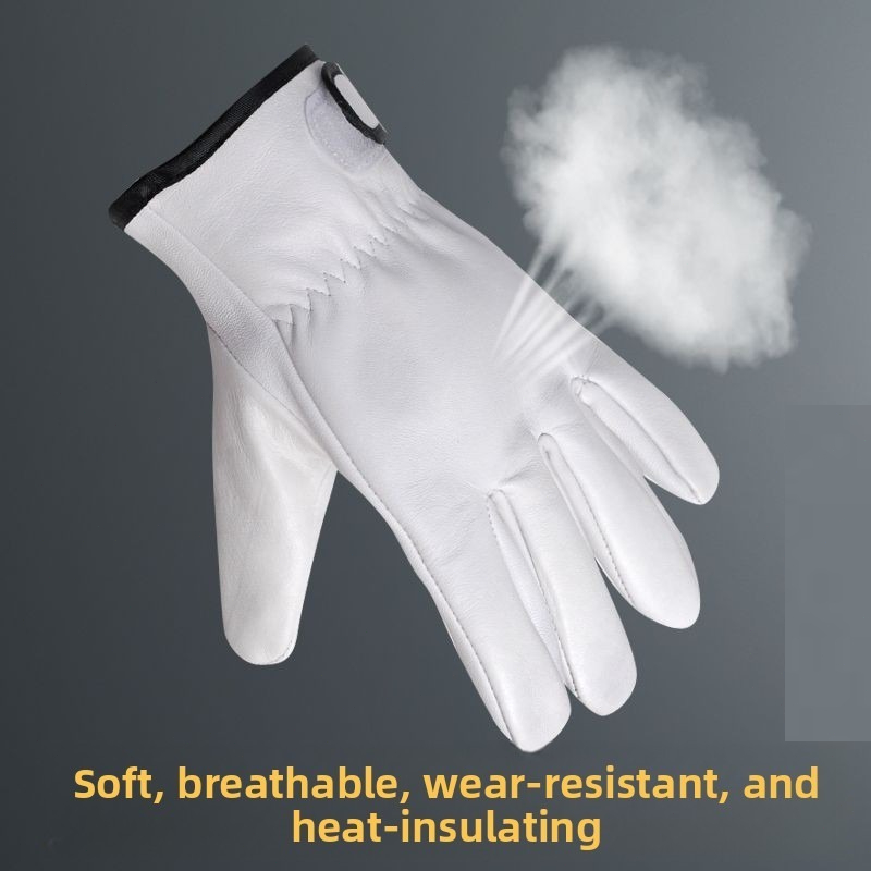 한 쌍의 작업 장갑 양가죽 가죽 작업자 작업 용접 안전 - Garden Gloves 리뷰 및 가격