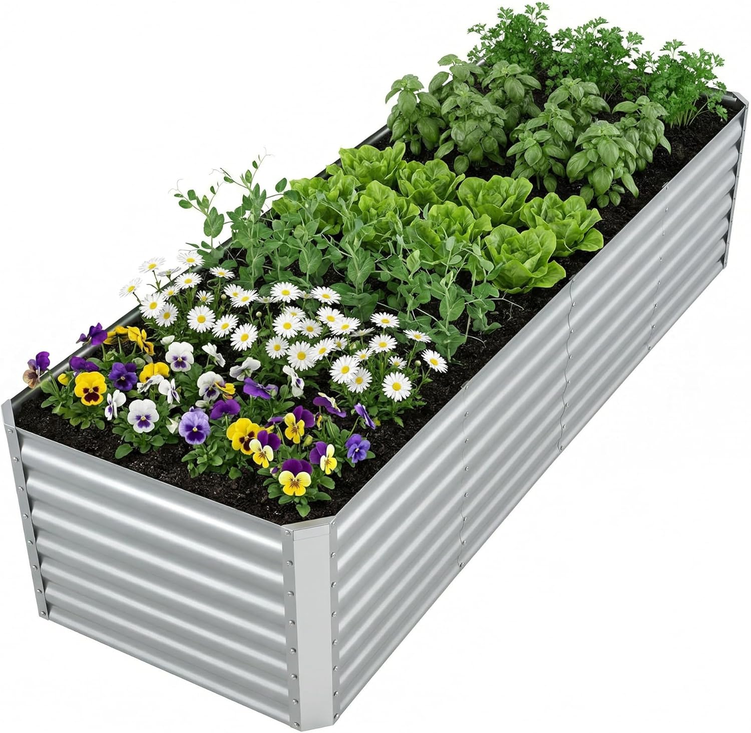 야외용 아연 도금된 높은 화단 (채소 및 꽃 재배용), - Raised Garden Bed 리뷰 및 가격