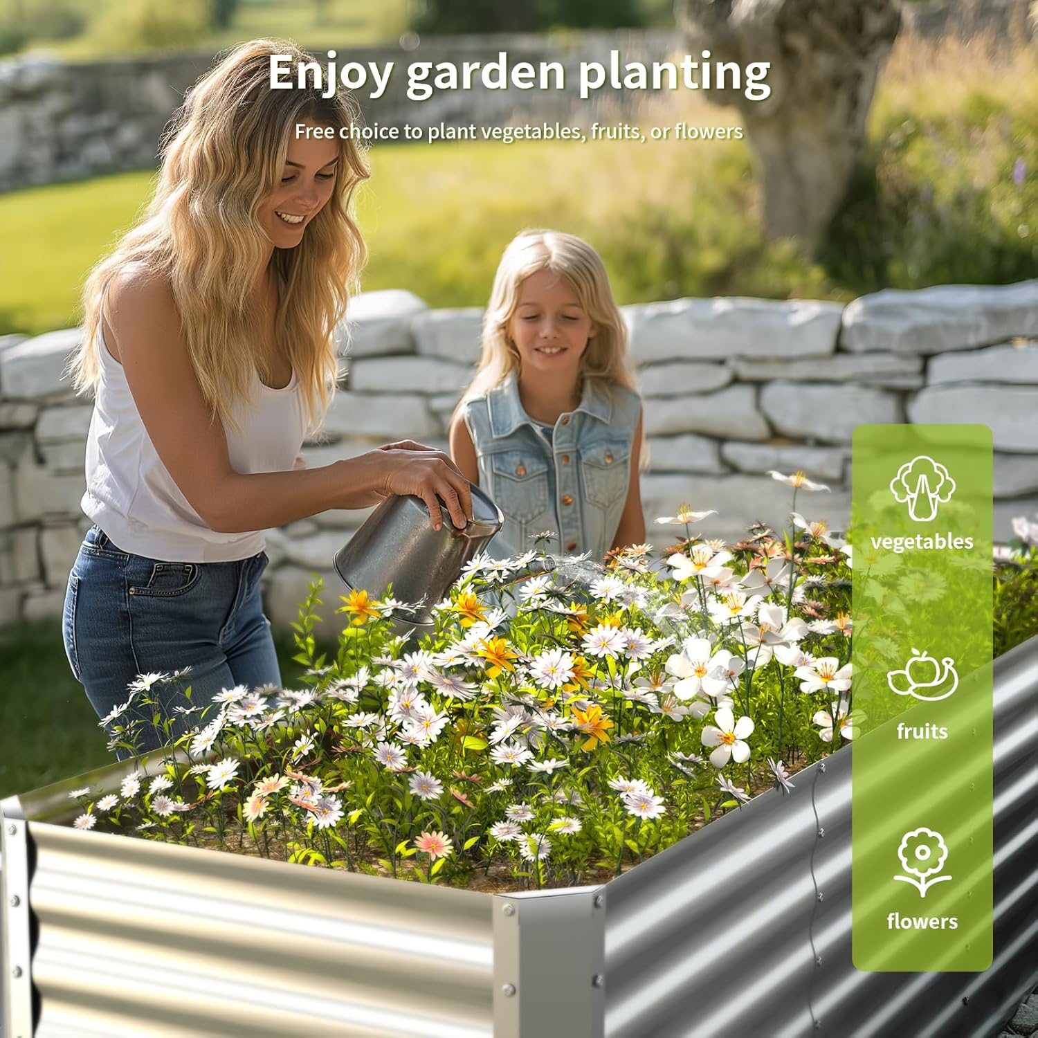 야외용 아연 도금된 높은 화단 (채소 및 꽃 재배용), - Raised Garden Bed 리뷰 및 가격