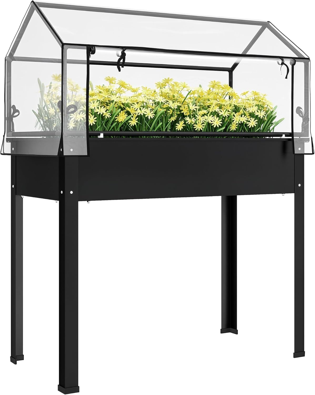 야외용 - 검정색 높이 조절 가능한 화분, 접이식 온실 - Raised Garden Bed 리뷰 및 가격