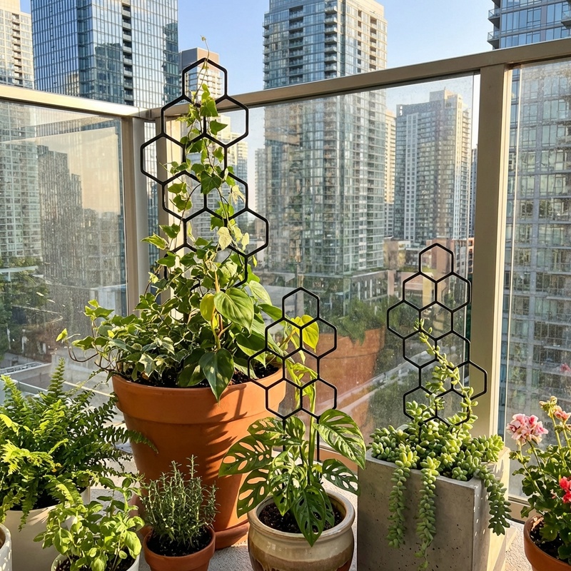 2개 세트 벌집 모양 식물 등반용 지지대 화분에 심은  - Indoor Herb Garden 리뷰 및 가격