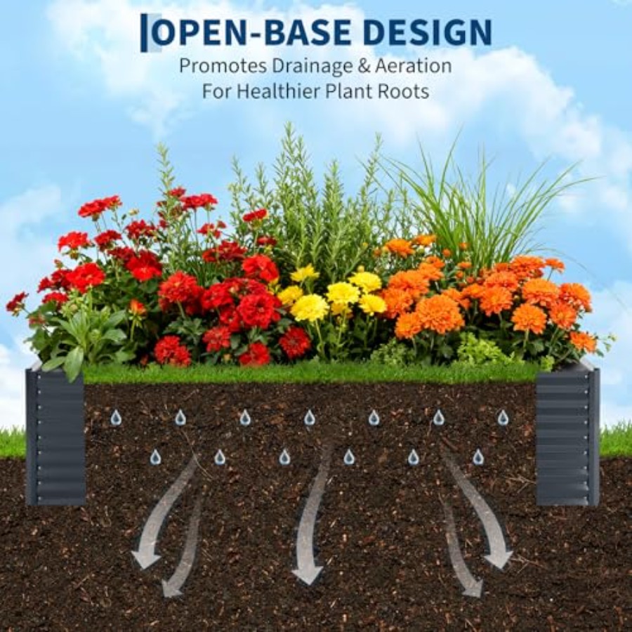 실외 채소 재배용: 아연 도금 강철로 제작된 높이 조절 - Raised Garden Bed 리뷰 및 가격