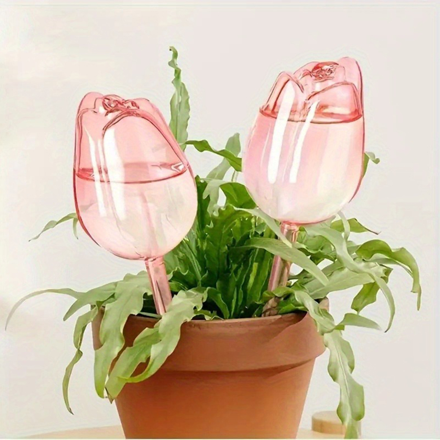 투명하고 두꺼운 PET 재질의 튤립 모양 자동 급수 스 - Indoor Herb Garden 리뷰 및 가격