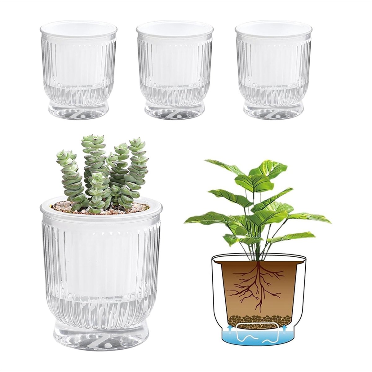 자동 급수 화분, 4인치 소형 화분, 깊은 저장소가 있 - Self Watering Planter 리뷰 및 가격