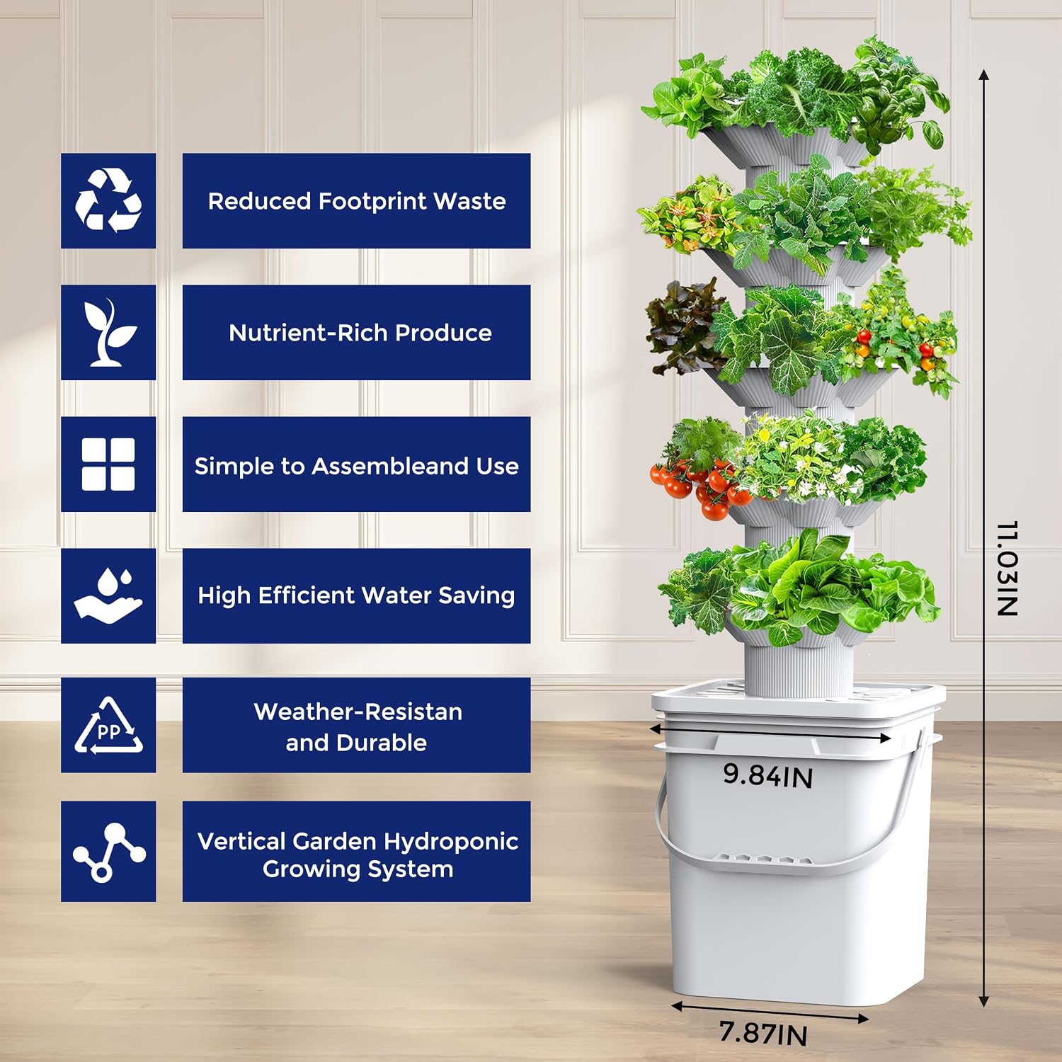 수경재배 시스템 키트 5층 수경 타워 30개 재배구 공 - Hydroponic Kit 리뷰 및 가격