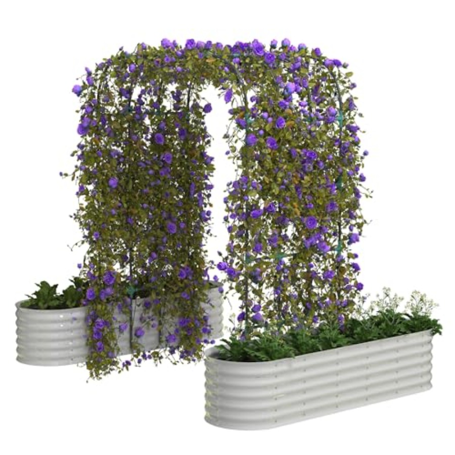 96인치 높이의 아연 도금된 높이 조절 가능한 정원용  - Vertical Planter 리뷰 및 가격