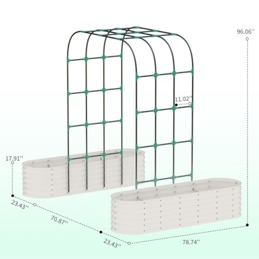 96인치 높이의 아연 도금된 높이 조절 가능한 정원용  - Vertical Planter 리뷰 및 가격