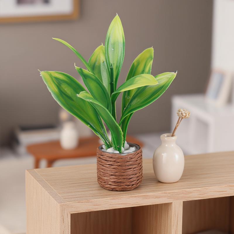 1Pcs 미니 인공 화분 식물 인형 집 녹지 장식품 1 - Plant Pot 리뷰 및 가격