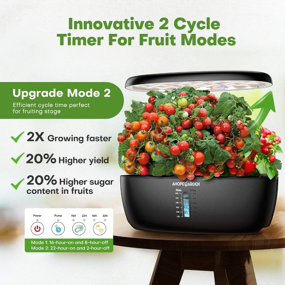 12포드 수경재배 정원(LED 성장등 포함), 실내 허 - Hydroponic Kit 리뷰 및 가격