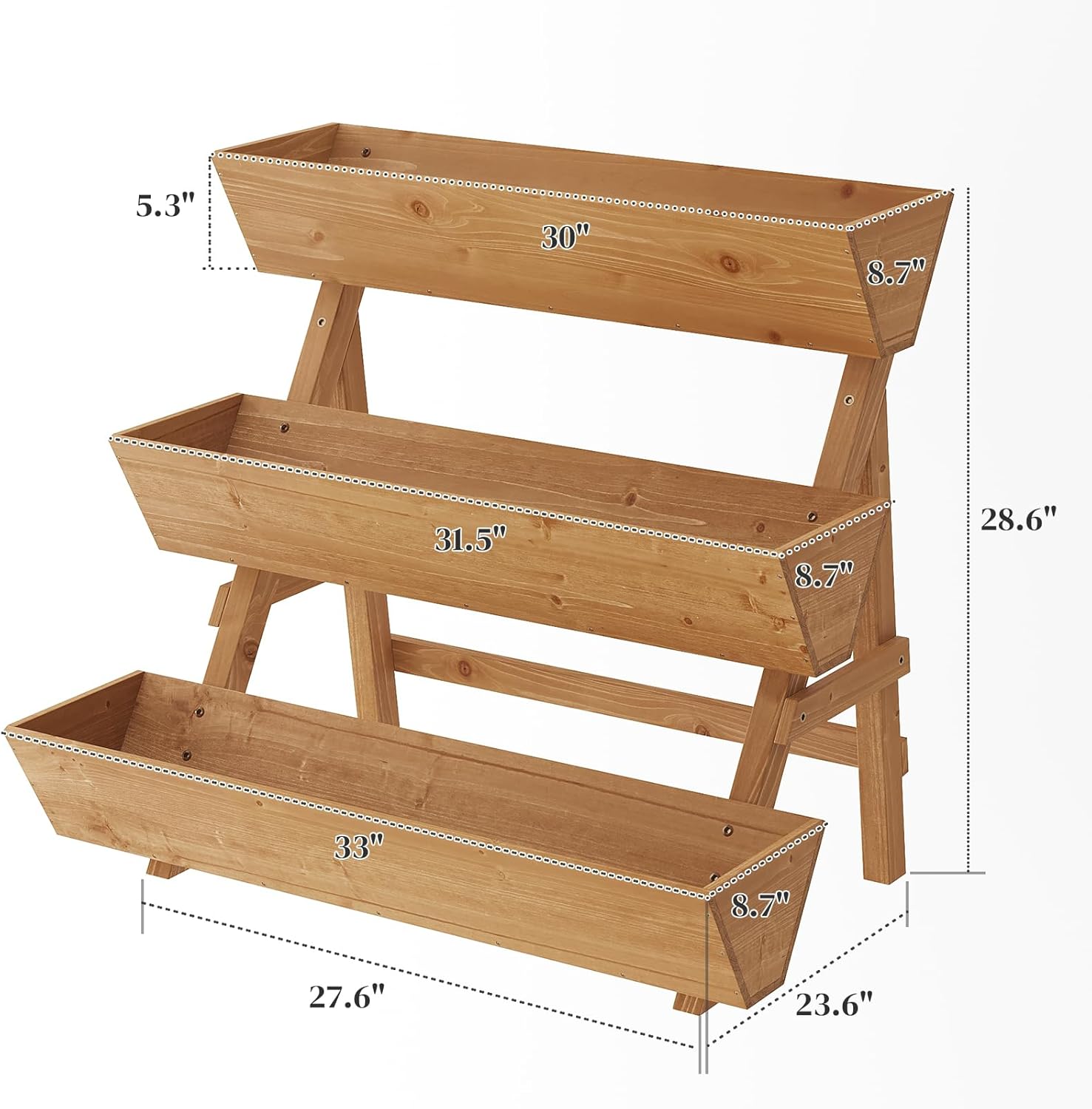 파티오 및 발코니 정원 가꾸기, 나무, 갈색 - 3단  - Raised Garden Bed 리뷰 및 가격