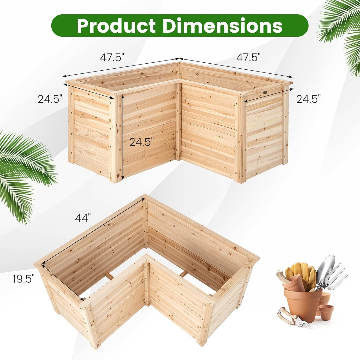 야외용 원목 높이형 정원 화단 (파티오 및 뒷마당용), - Raised Garden Bed 리뷰 및 가격