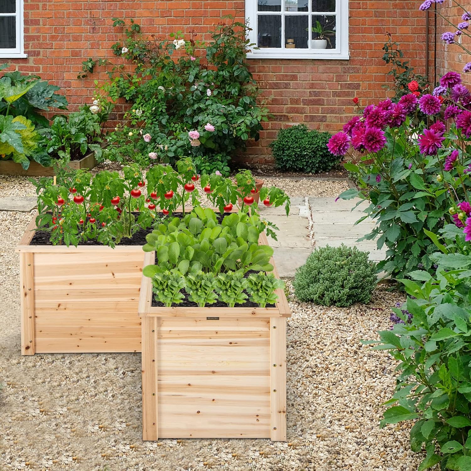 야외용 원목 높이형 정원 화단 (파티오 및 뒷마당용), - Raised Garden Bed 리뷰 및 가격