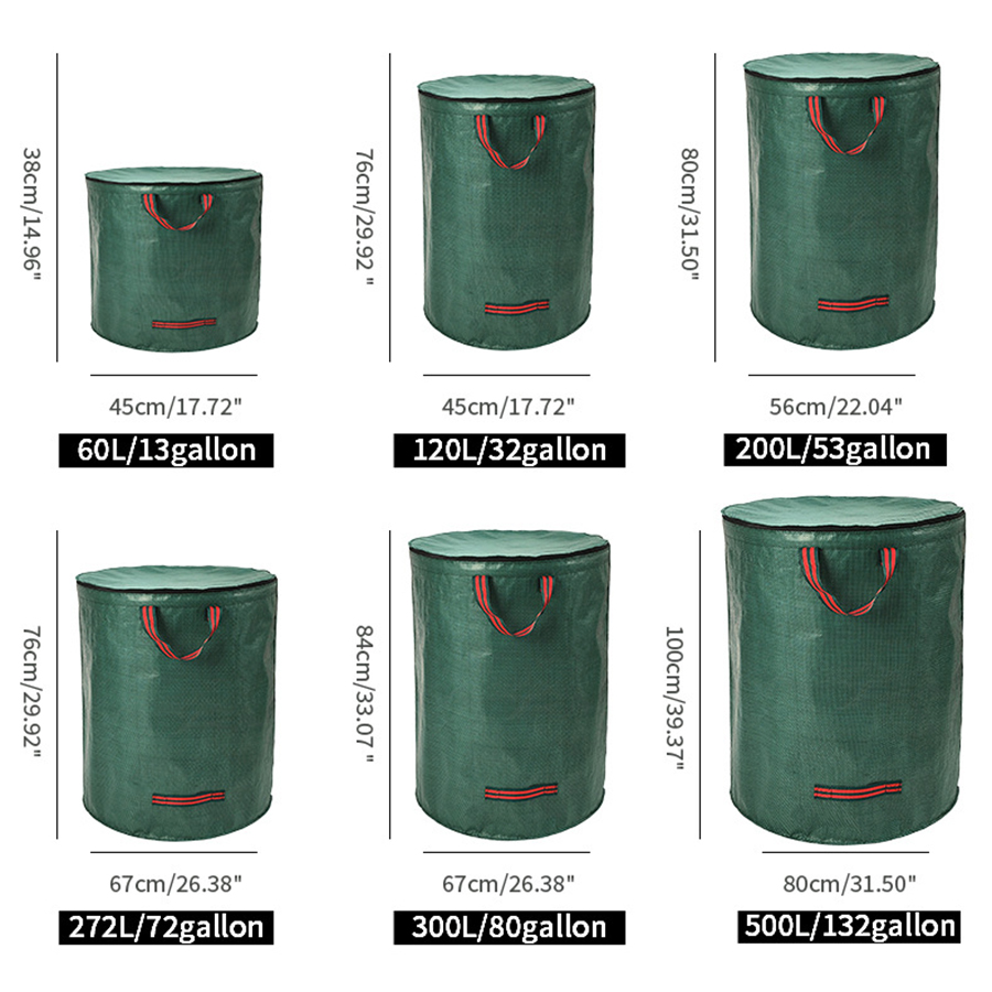 60-500L PP 정원 쓰레기 봉투 (뚜껑 및 낙엽  - Grow Bag 리뷰 및 가격