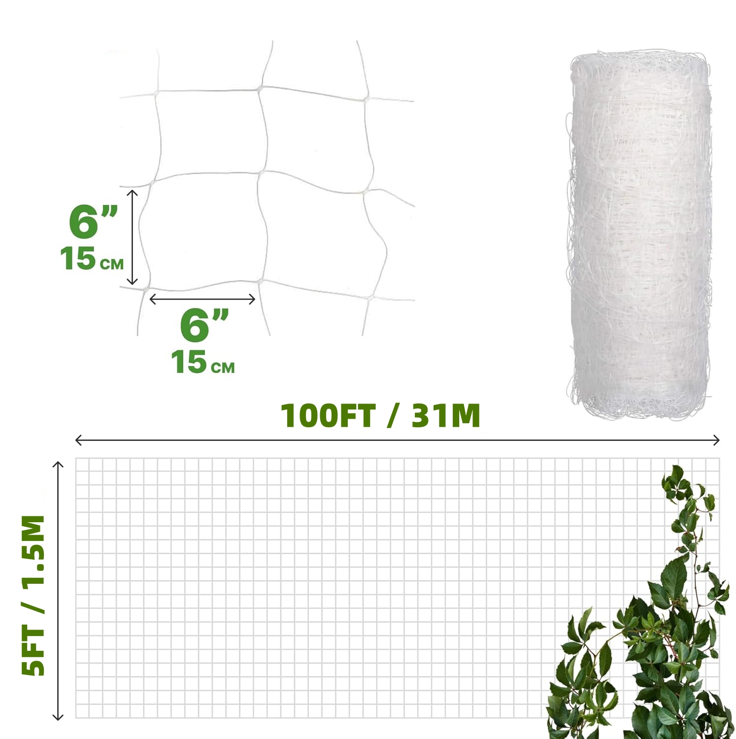 플라스틱 트렐리스 네트 4x100ft 6.5x100ft - Vertical Planter 리뷰 및 가격