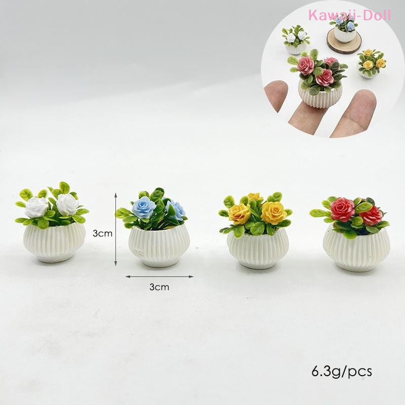 1Pcs 소형 미니 장미 식물 화분에 심은 식물 모델  - Plant Pot 리뷰 및 가격